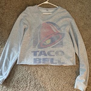 Raw edge Taco Bell sweatshirt